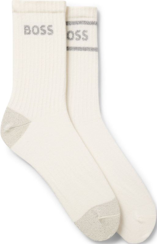 BOSS - Sokken - Katoenmix - Set van 2 Paar - Damessokken - Geribd