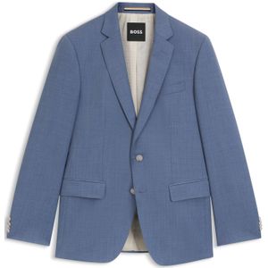 Slim-fit colbert van scheerwollen serge