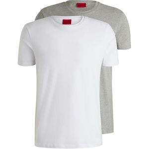 HUGO - T-shirt - Wit - 2-Pack - Slim Fit - Katoen