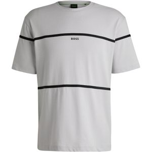 Relaxed-fit katoenen T-shirt met band en logodetails
