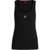 HUGO Datamia - Wit - 66% Katoen, 29% Polyester (Gerecycled), 5% Elastaan