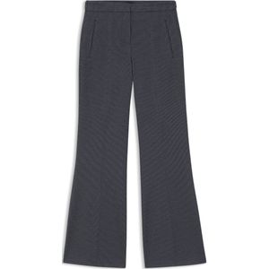 Slim-fit broek van hoogwaardige stretchjersey met dessin