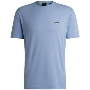 Regular-fit T-shirt van stretchkatoen met contrasterend logo