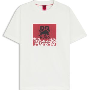 Relaxed-fit T-shirt van katoen met logo van HUGO x RB by Slawn