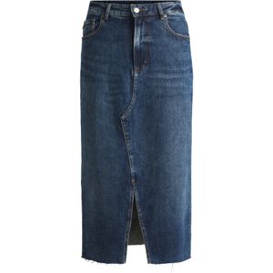 Rok in midilengte van blauw stretchdenim