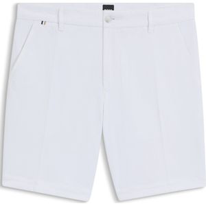 Slim-fit short van gestructureerde stretchkatoen