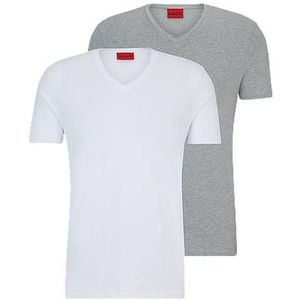 Set van twee slim-fit T-shirts van stretchkatoen