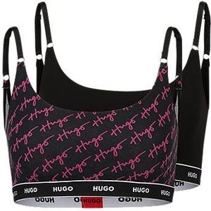 Two-pack of stretch-cotton bralettes with logo underbands