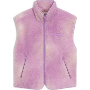 Bodywarmer van teddy met wolkenprint