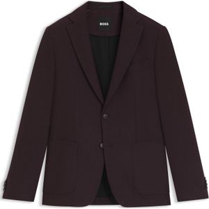 Slim-fit blazer van geborsteld stretchflanel