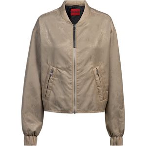Waterafstotend bomberjack met pythonjacquard