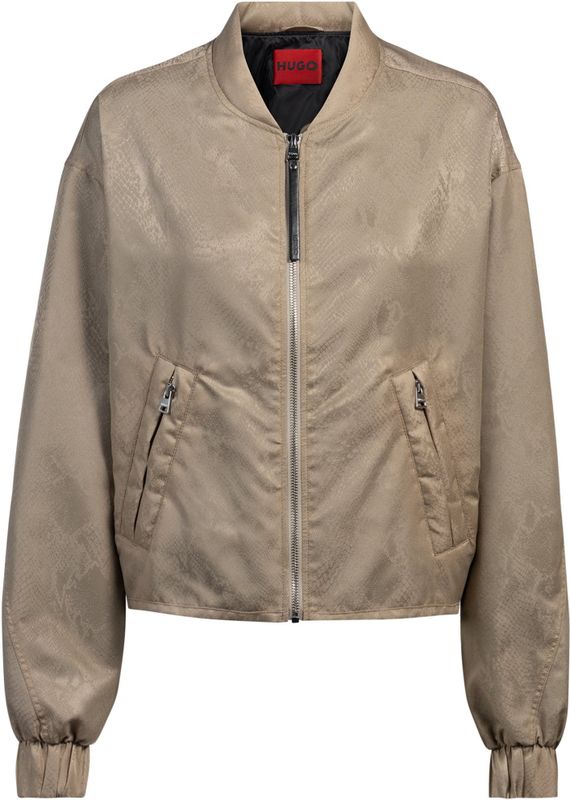 HUGO - Bomberjack - Waterafstotend - Pythonjacquard - Regular-fit