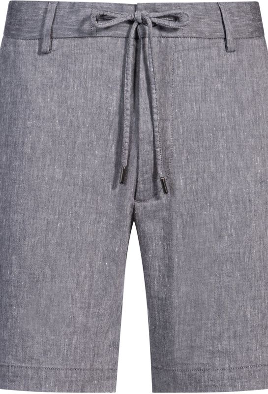BOSS - Regular-fit Shorts - Linnenmix - Met Trekkoord