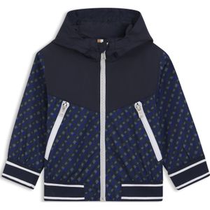 Kinderjas met capuchon en monogramprints