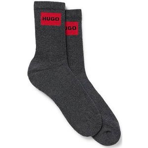 Set van twee paar korte sokken met rode logo’s