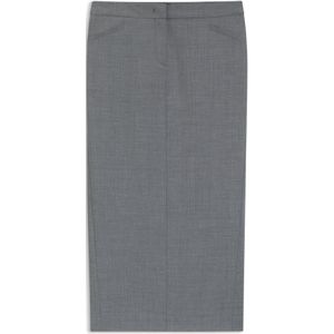 Kokerrok van gemêleerde scheerwol