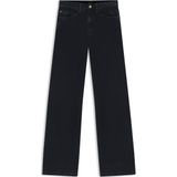 BOSS - Jeans - Blauw-Zwart - Wijde Pijpen - Stevig Denim