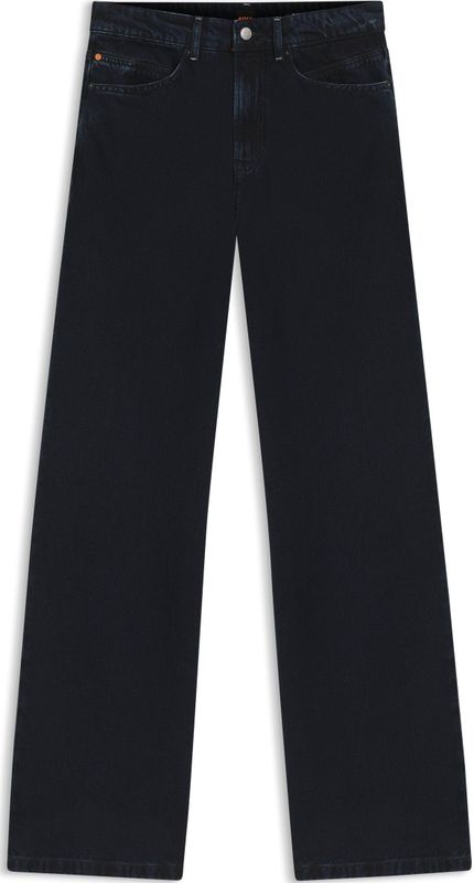 BOSS - Jeans - Blauw-Zwart - Wijde Pijpen - Stevig Denim