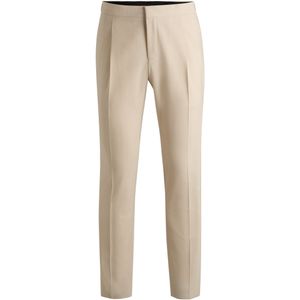 Slim-fit smokingpantalon van een wolmix