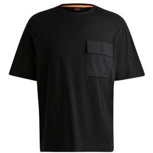 T-shirt van katoenen jersey met merkaccent op cargozak