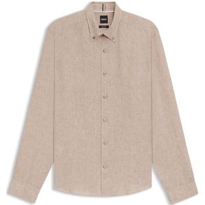 Regular-fit buttondownoverhemd van linnen