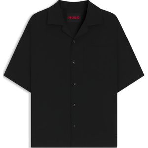 Oversized-fit twill overhemd van wolmix