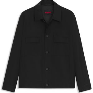 Slim-fit twill colbert van een wolmix