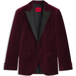 Slim-fit smokingjasje van katoenfluweel