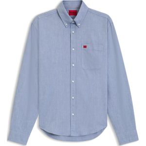 Hugo - Smart-Casual Overhemd - Rood - Gewassen Oxford-Katoen