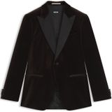 Slim-fit smokingjasje van katoenen fluweel