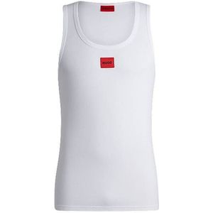 Regular-fit tanktop van stretchmateriaal met rood logo