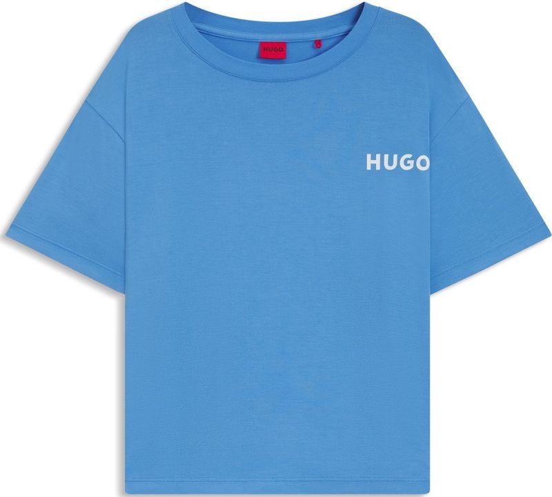 HUGO Womenswear - Pyjamashirt - Zacht - Stretchjersey - Contrasterende Logoprint