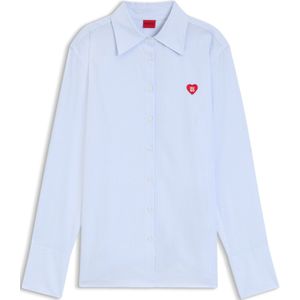 Relaxed-fit blouse van gestreepte Oxfordkatoen