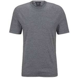 Regular-fit T-shirt van gemerceriseerde mouliné katoen