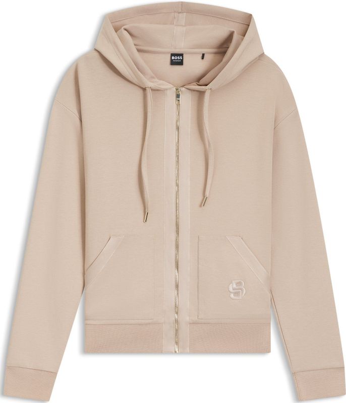 Hoodie van een katoenmix met rits en Double B-monogram