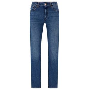 Slim-fit jeans van blauw stretchdenim