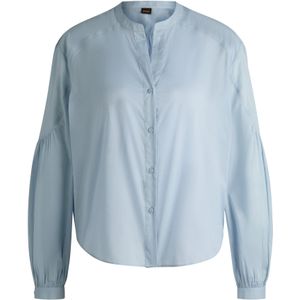 Blouse - Effen - Katoen - Lange Mouwen - Normale Pasvorm