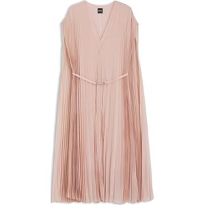 BOSS - Jurk - Gekreukt Chiffon - Lang Model - Met Ceintuur