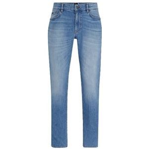 Slim-fit jeans van superzacht blauw stretchdenim