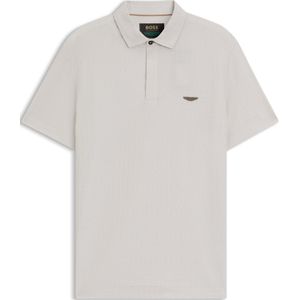 BOSS x ASTON MARTIN-polo van katoen en zijde