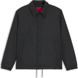 HUGO - Baks2511 - Gewatteerd Coachjack - Gemêleerde Wolmix