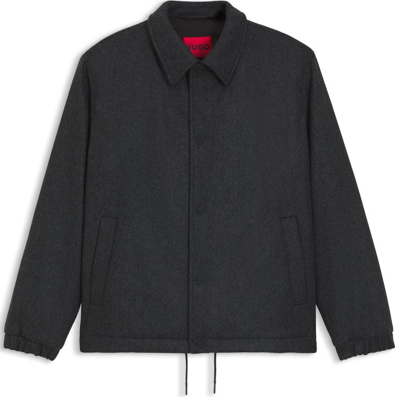 HUGO - Baks2511 - Gewatteerd Coachjack - Gemêleerde Wolmix