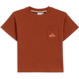 Loose-fit T-shirt voor kinderen van katoen met geborduurd artwork