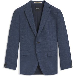 Slim-fit blazer van stretchmateriaal met dessin