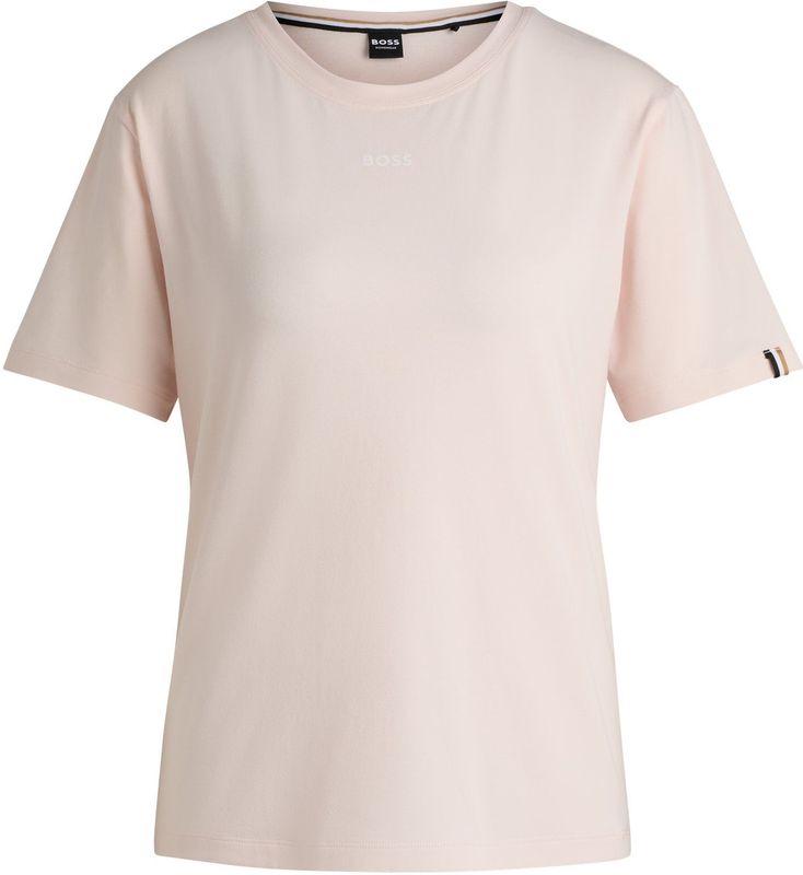 BOSS - Pyjama-T-shirt - Stretchkatoen - Regular-fit - Met Logodetail
