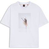 T-shirt van stretchkatoen met ballet-artwork