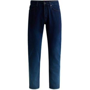 Regular-fit jeans van degradé indigo denim