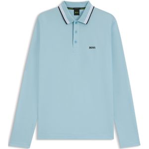 Polo van katoenpiqué met contrastlogo