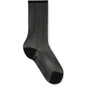 Geribbelde sokken met normale lengte en transparante strepen
