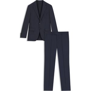 Slim-fit tweedelig pak van scheerwol met dessin